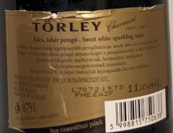 Törley Charmant Doux 2020 Pezsgő - Image 2