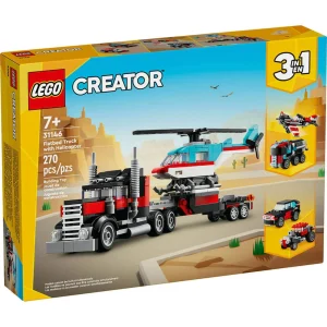 Platós teherautó és helikopter (31146)